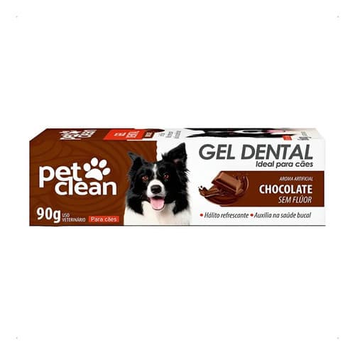 Pet Clean Pasta Dente Cachorro Chocolate 90g Para Mau Hálito