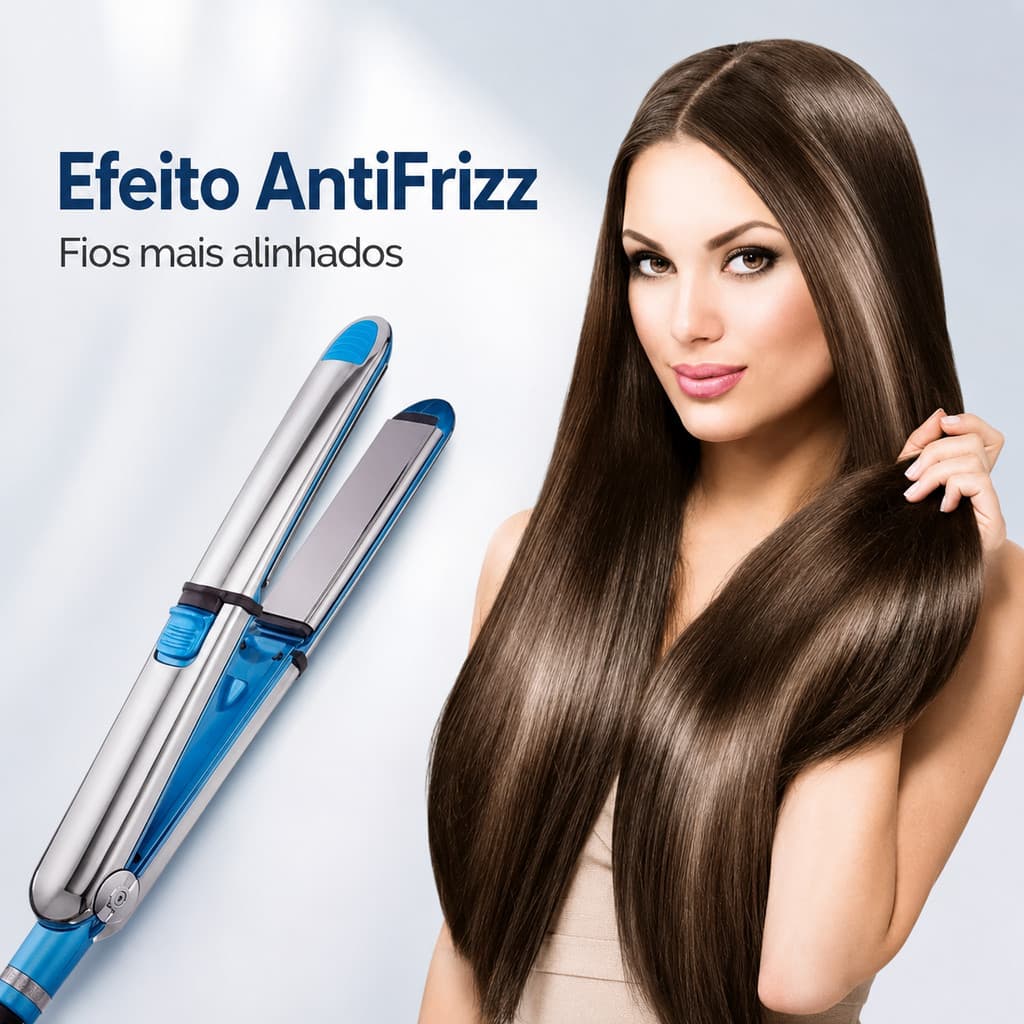 Chapinha 2 em 1 Nano Titânio Profissional Alisadora e Modelador Bivolt para Cabelos Lisos e Ondulado