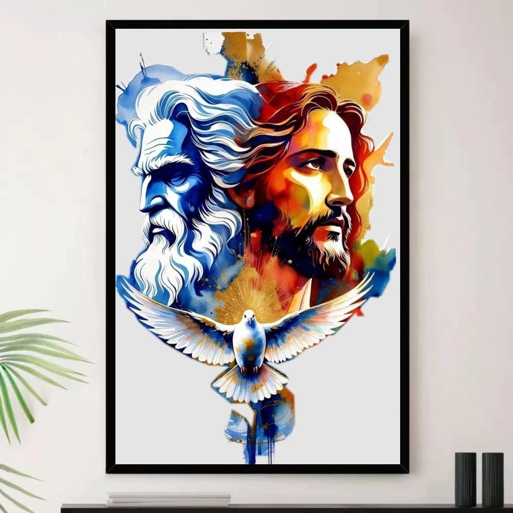 Quadro Placa Decorativa Arte Abstrata Contemporânea em Branco, Azul-Marinho e Marrom