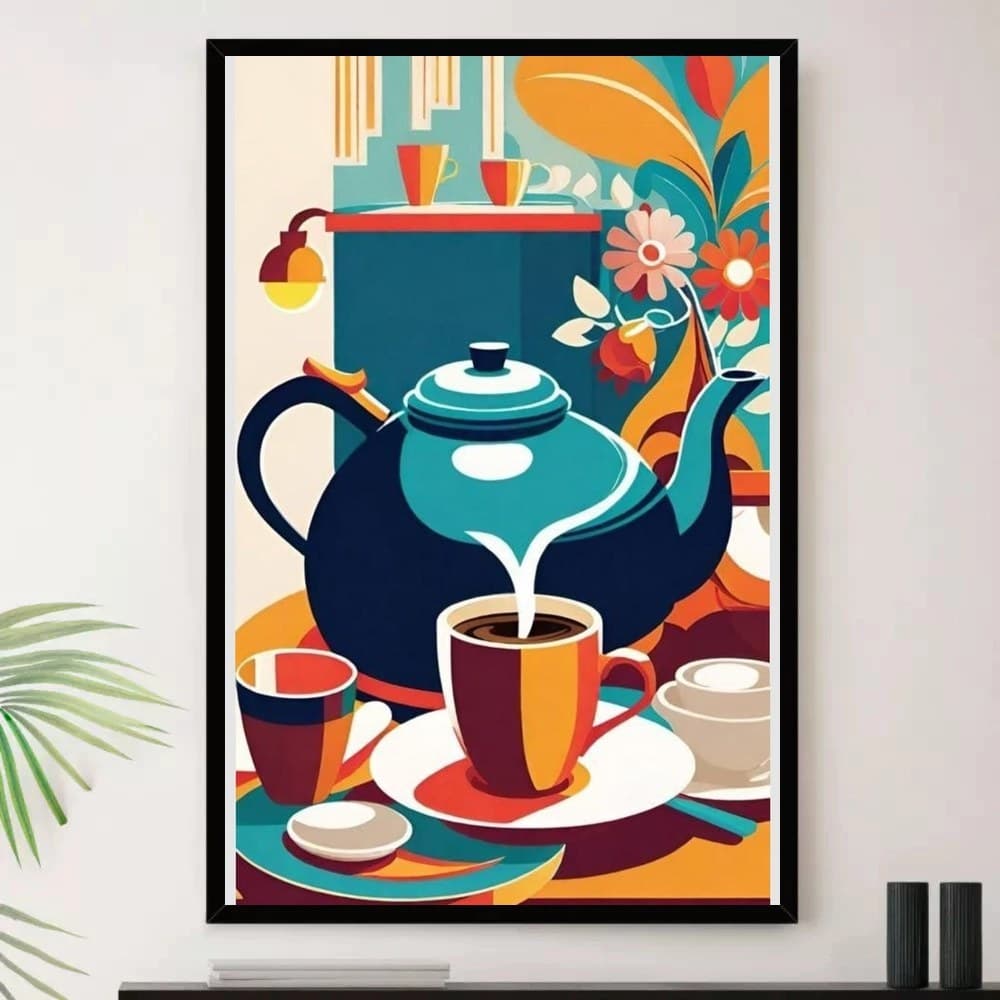 Quadro Placa Decorativa Arte Abstrata Contemporânea em Branco, Azul-Marinho e Azul
