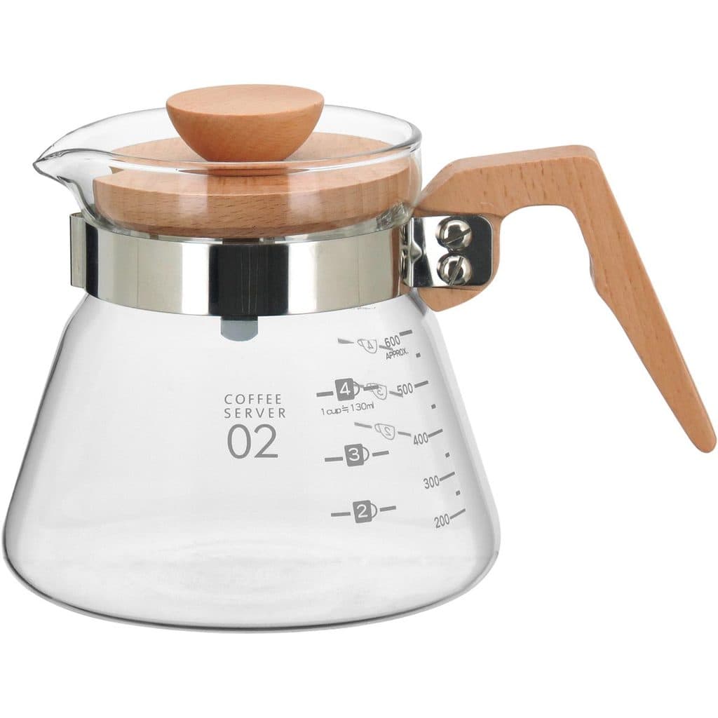 Cafeteira Vidro Borossilicato 600ml Transparente Home&Co Tampa Madeira Café Prensa Francesa Coador