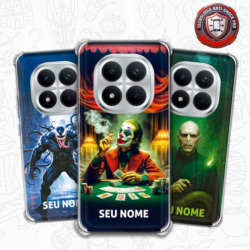 Capa Capinha - Xiaomi Poco M8 Pro - Vilões Anti-heróis Filmes Cinema Personalizada com nome