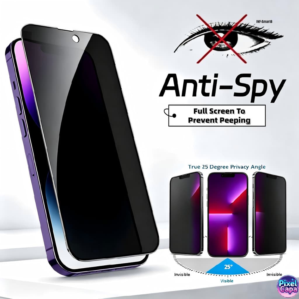 Película Privacidade Para Infinix Smart 10 9 8 7 6 Pro Fosca Cerâmica Flexível 3D Screen Protector