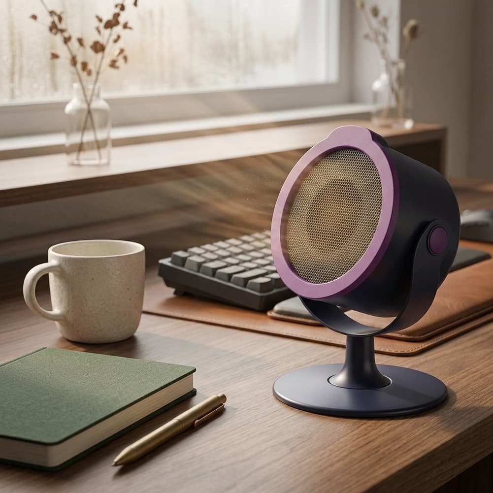 Aquecedor De Mesa Portátil Compacto E Seguro De 1000 W : Aquecimento Silencioso Rápido Para Casa Escritório