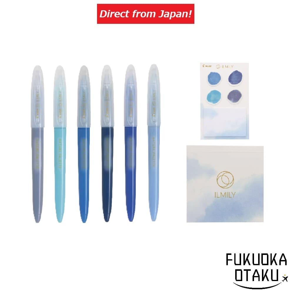 PILOT ILMILY Nature Palette Caneta Gel 1.0mm Memo Pad Bloco Adesivo Fabricado no Japão【Direto do Japão】