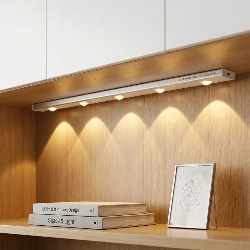 Luminária LED com Sensor de Movimento Recarregável USB 3 Cores luz