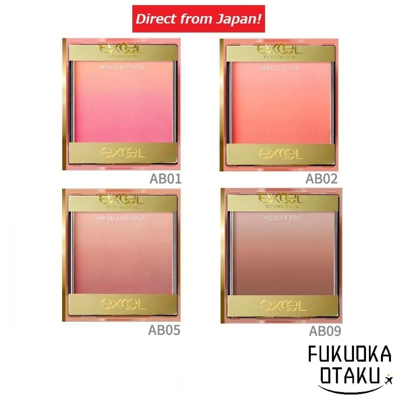 excel Auratic Blush Blush Gradiente Alta Pigmentação Longa Duração Brilho Natural Fabricado no Japão【Direto do Japão】