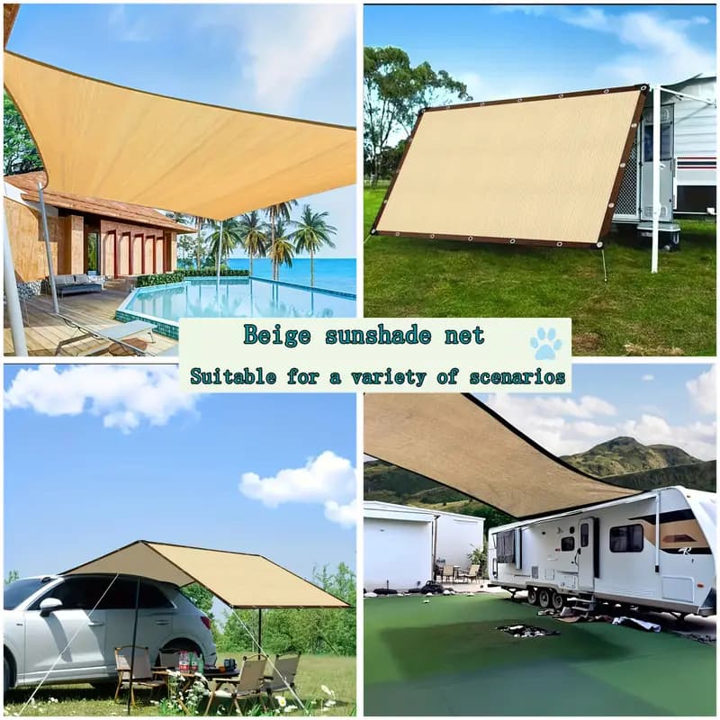 Tela De Sombreamento Grande De 4x5m, 90% De Sombreamento Para Garagem, Piscina, Fazenda, Rede De Proteção Solar  4 * 5 m
