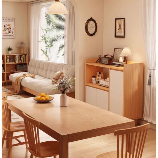 Buffet Multiuso Estilo Retrô, Aparador com Porta para Cantinho do Café e Armazenamento no Pix - Três portas
