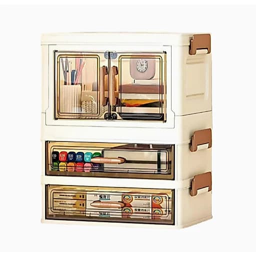 Organizador de Mesa Multi Camadas Com Gaveta Porta Dupla para Cosméticos Batom Escritório Quarto Armazenamento Vendido(s