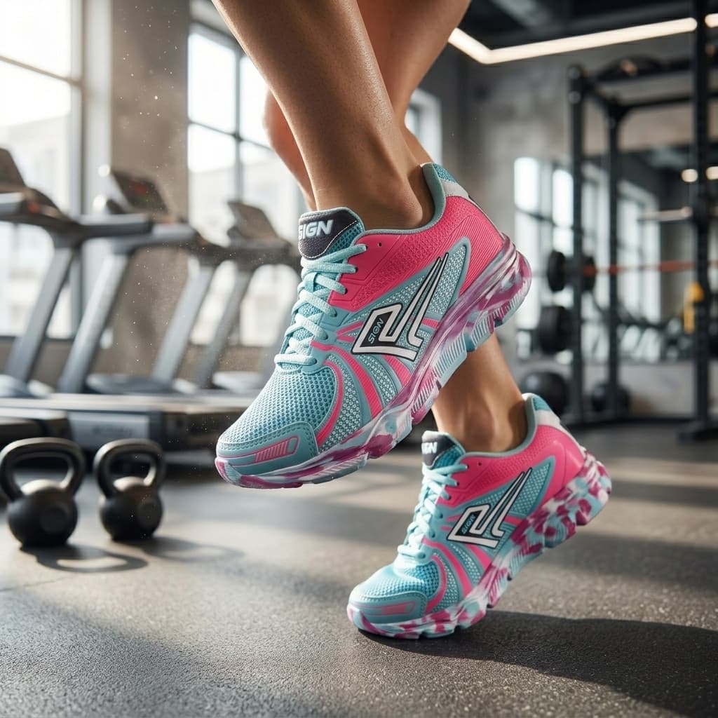 Tênis Esportivo Feminino Para Treino Musculação Academia Fitness Confortável Sola EVA