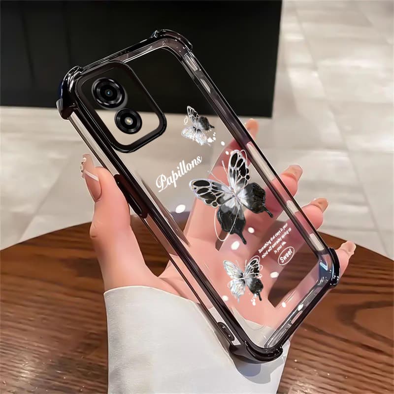 Capa Para Motorola Moto G04 G04s E14 Capa Transparente silicone Case Protetora Capas