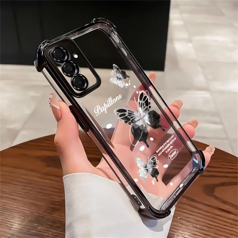 Capa Para Samsung Galaxy S24 FE S24 Plus S24 Ultra Capa Transparente silicone Case Protetora Capas