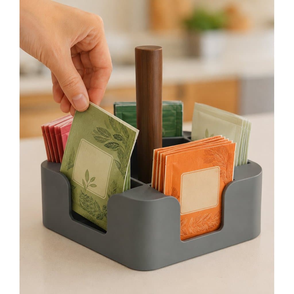 Organizador Porta Sachê Chá de Mesa Cozinha Multiuso Moderno