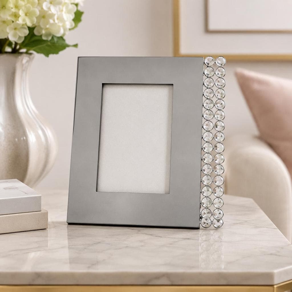 Porta Retrato Com Cristal Lapidado SAS7259IS-PORTA RETRATO CRISTAL G H26 L25,5