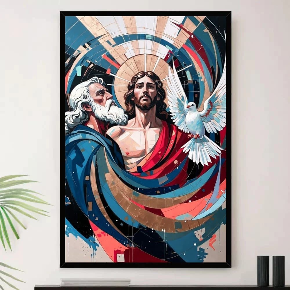 Quadro Placa Decorativa Arte Moderna Contemporânea Expressão Artística em Branco e Bege