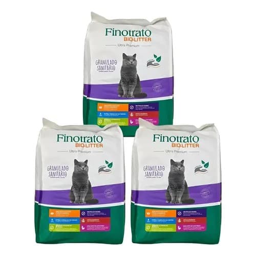 Kit 3un Granulado Sanitário Biolitter Gato 10kg