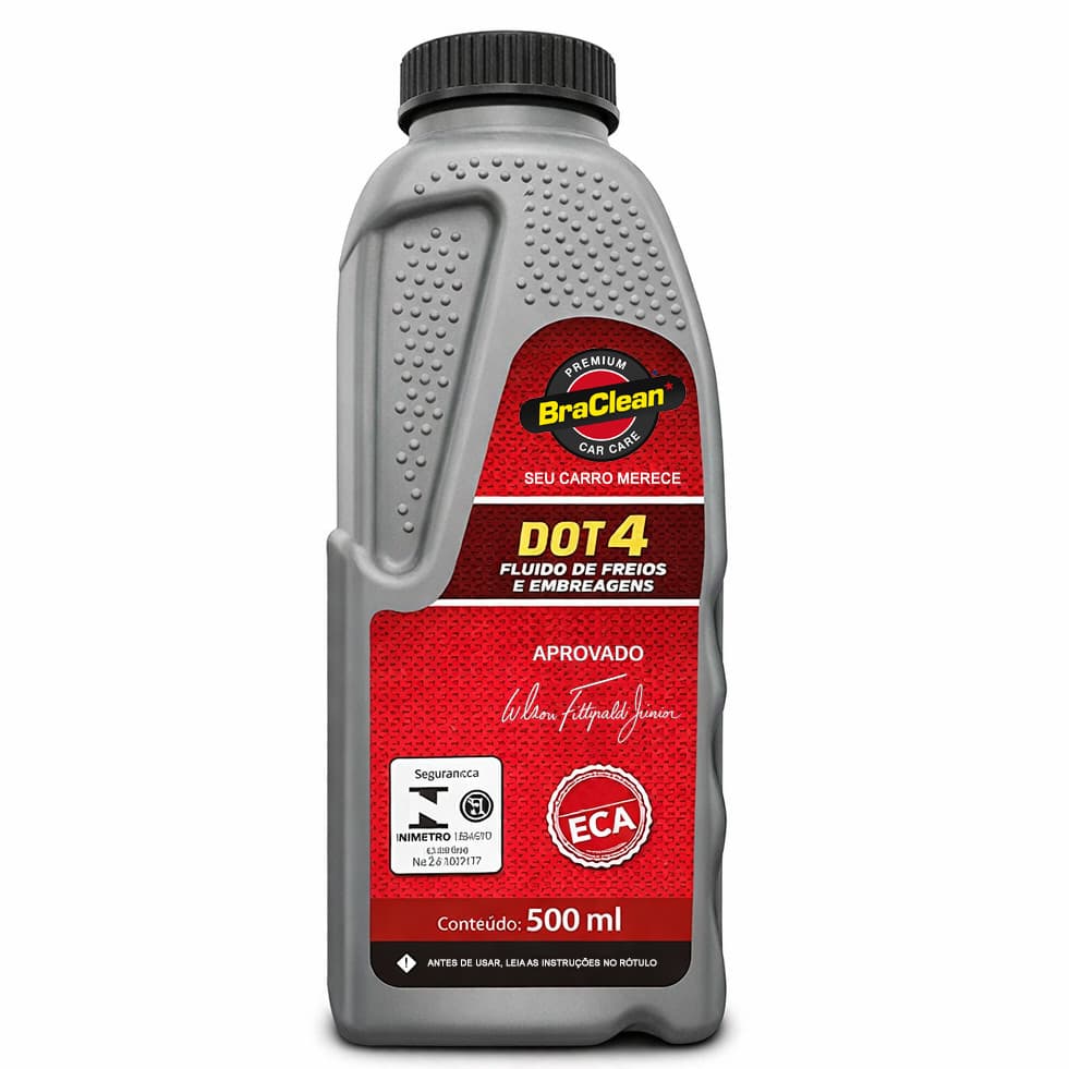 Fluido De Freio DOT4 500ml Embreagem Qualidade Premium Proteção Segurança Manutenção Evita Falhas