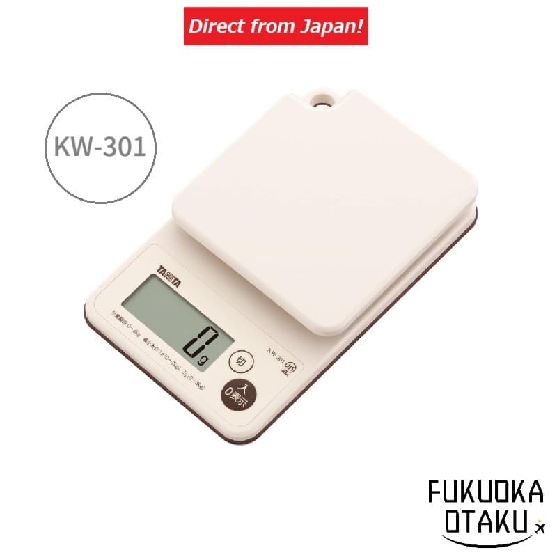 TANITA Balança de Cozinha KW-301 Digital 1g Max 3kg Lavável 【Direto do Japão】