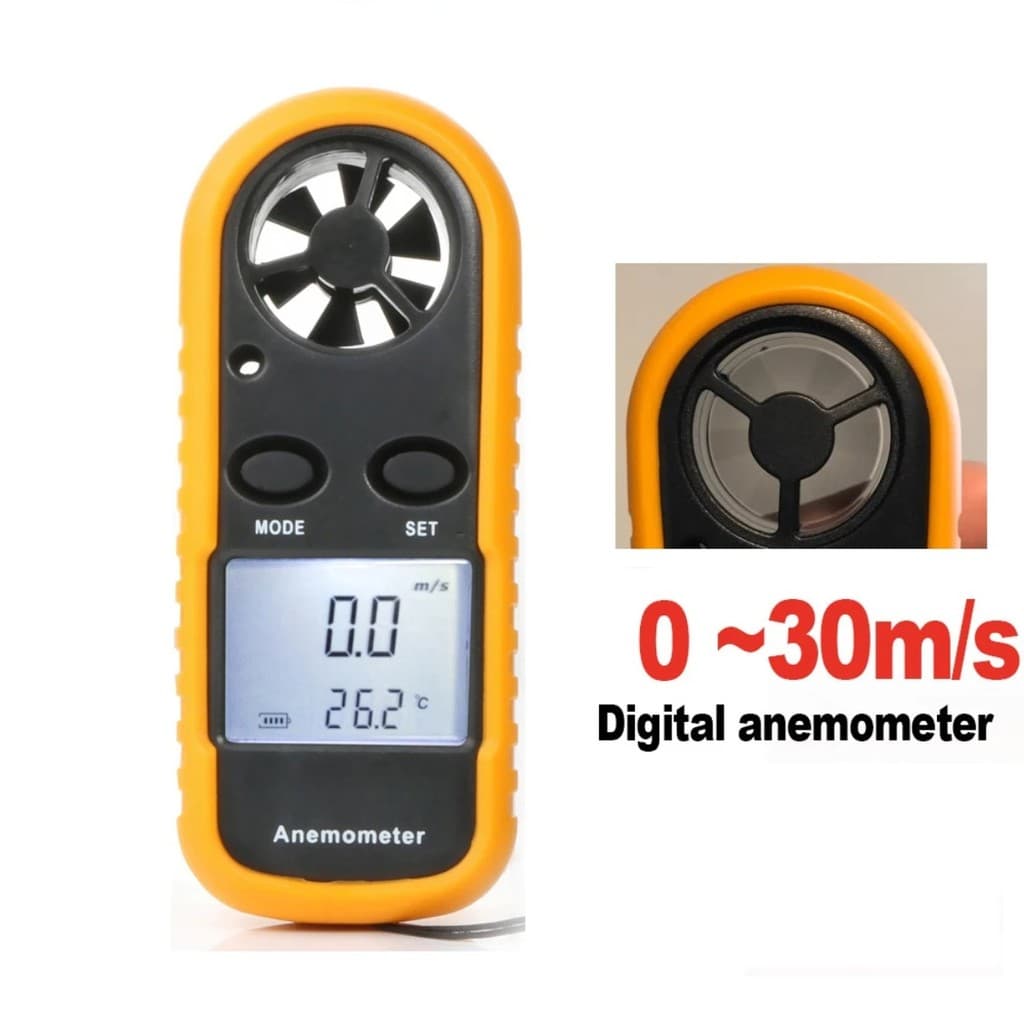 Anemômetro Digital Portátil GM-816 para Medição de Vento e Temperatura