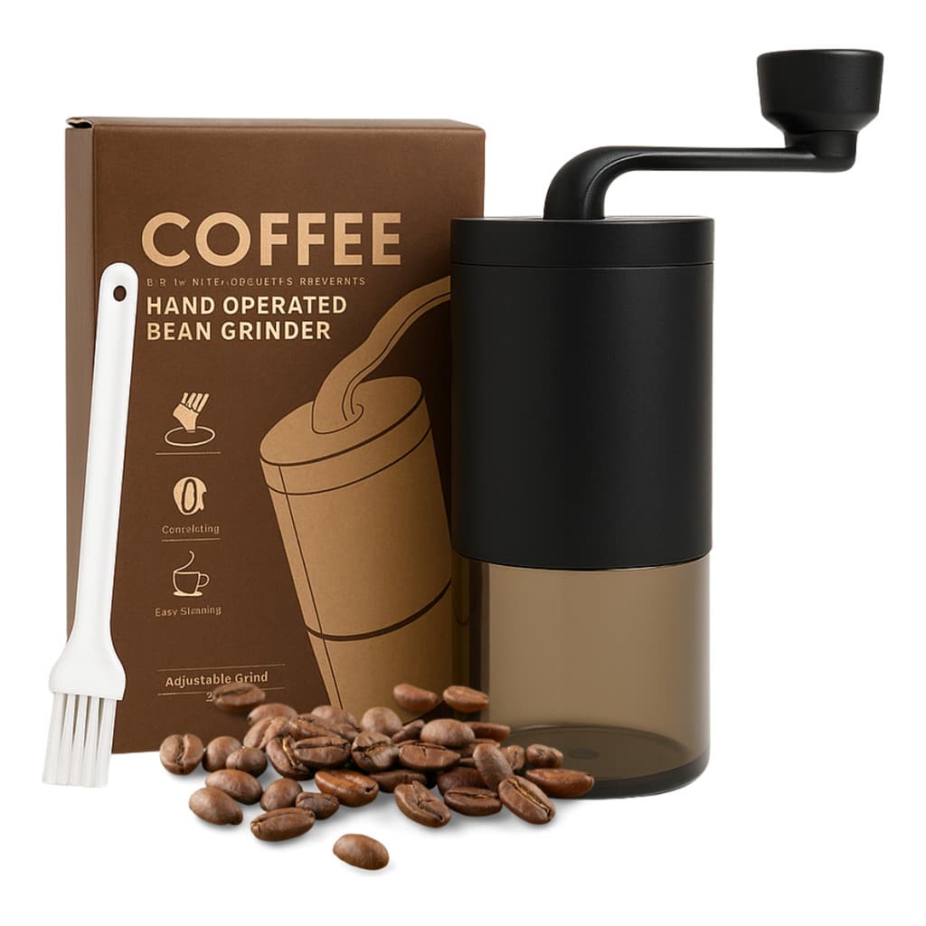 Moedor de Café Manual Grãos Manivela Portatil Ajuste Moagem