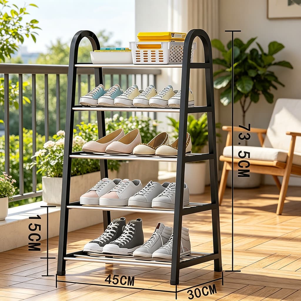 Organizador de Sapatos Vertical, Simples e Prático, Fácil de Montar, Uso Doméstico Diário