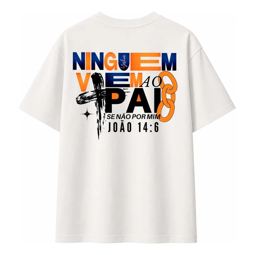 Camiseta Masculina Estampada Jesus Festa Gola Redonda Reta