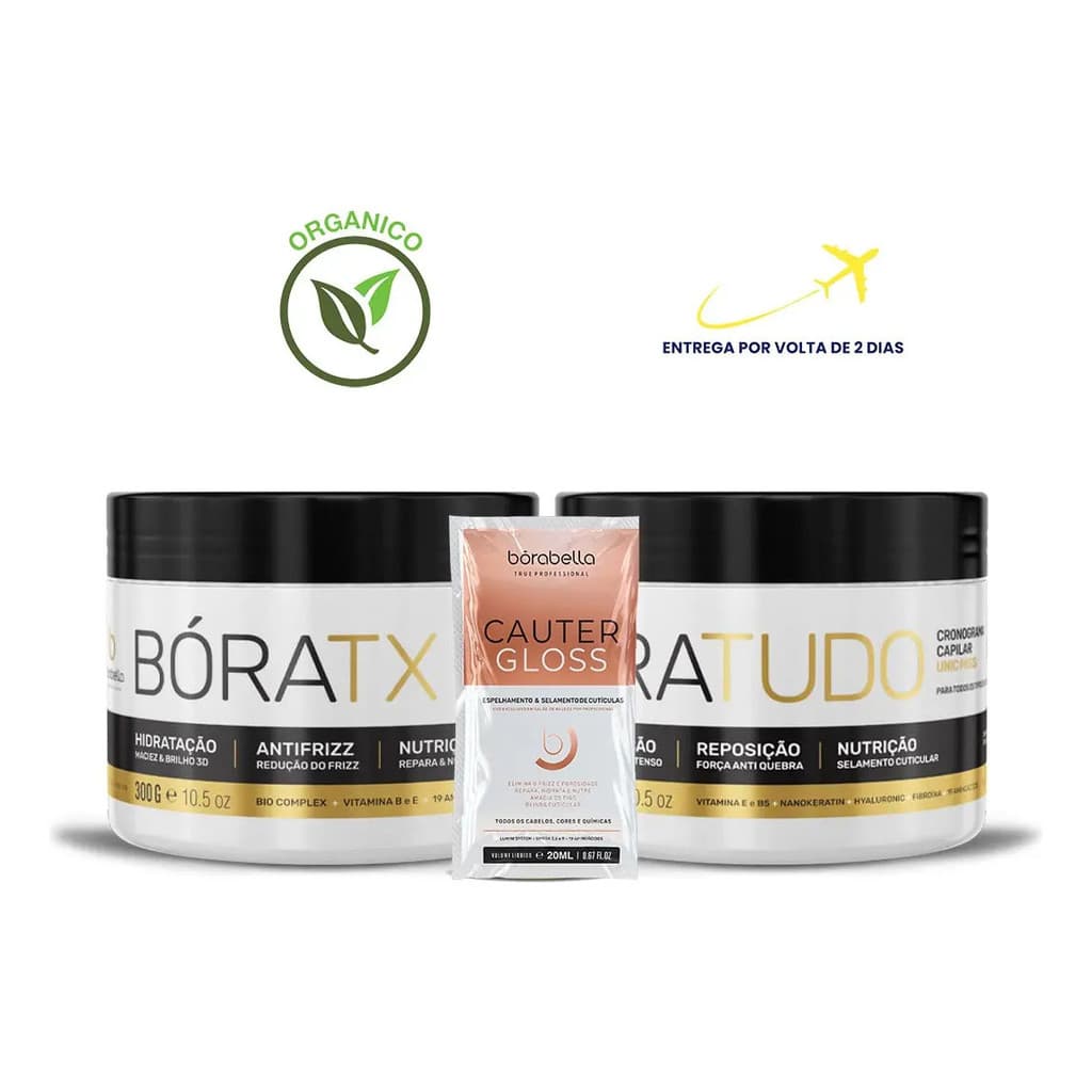 Borabella Tratamentos Máscara Pra Tudo + Bóratox 2x300g