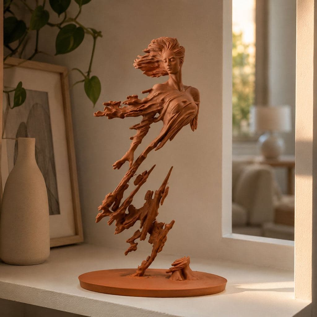 Escultura A Fonte — Figura em Movimento