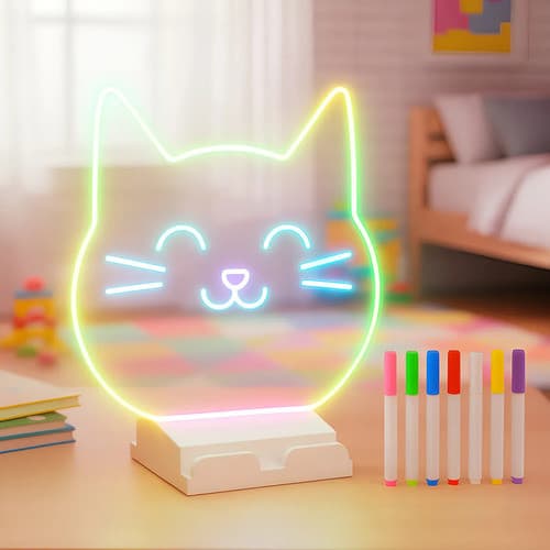 Lousa Mágica LED Decorativa com Canetas 3 Modelos