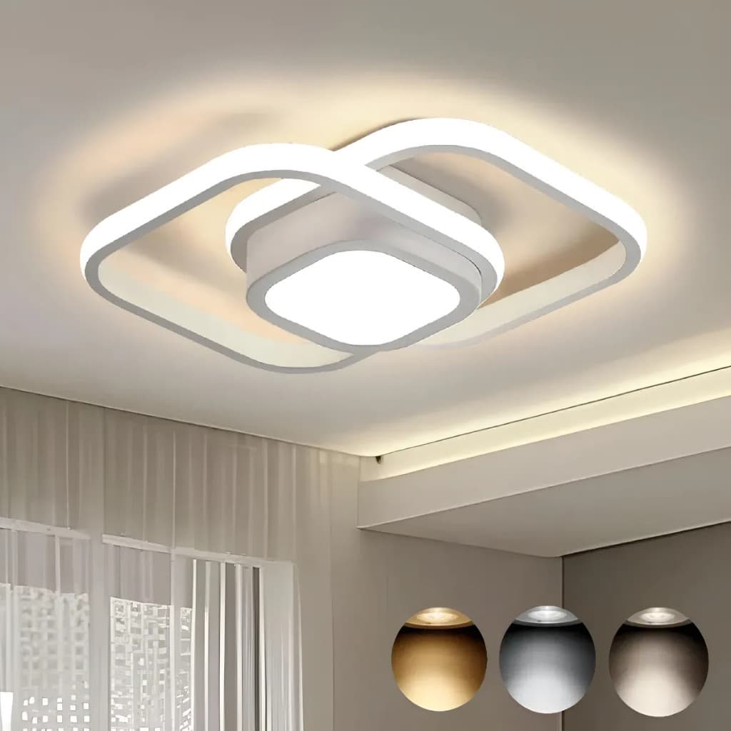 Lampada Led Luminaria Teto Sobrepor 3 Cores Regulávei Vendido(s) - Preto