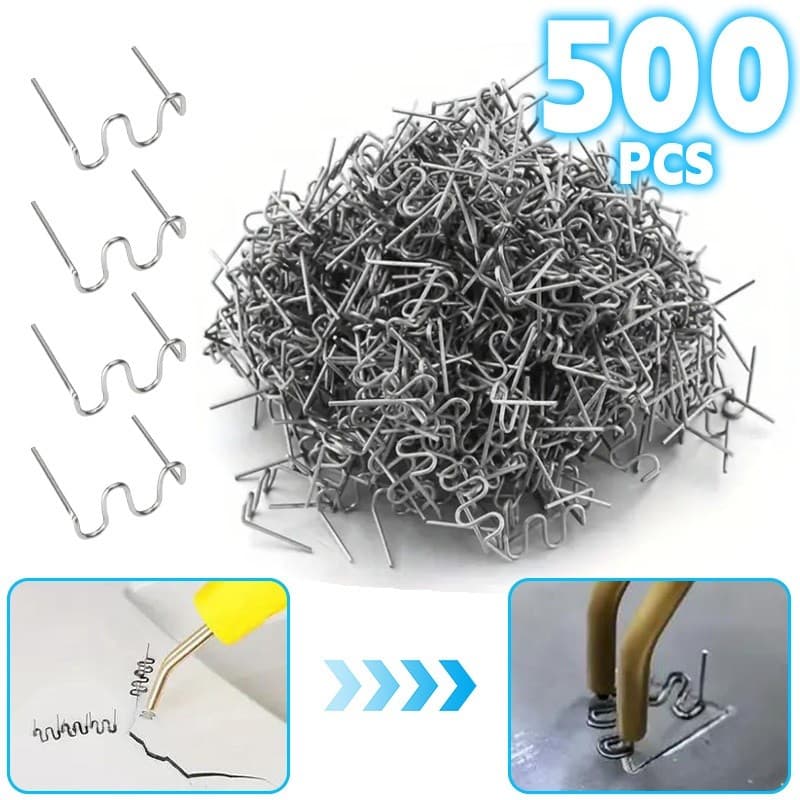 Grampos Reparos Solda Para choque 500 Pçs Aço Tungstênio À Prova de Ferrugem Vendido(s) - Variação: