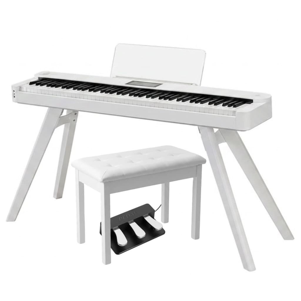 Piano Digital Bulara Hailun HD300 | Teclado 88 Teclas Ponderado-Branco