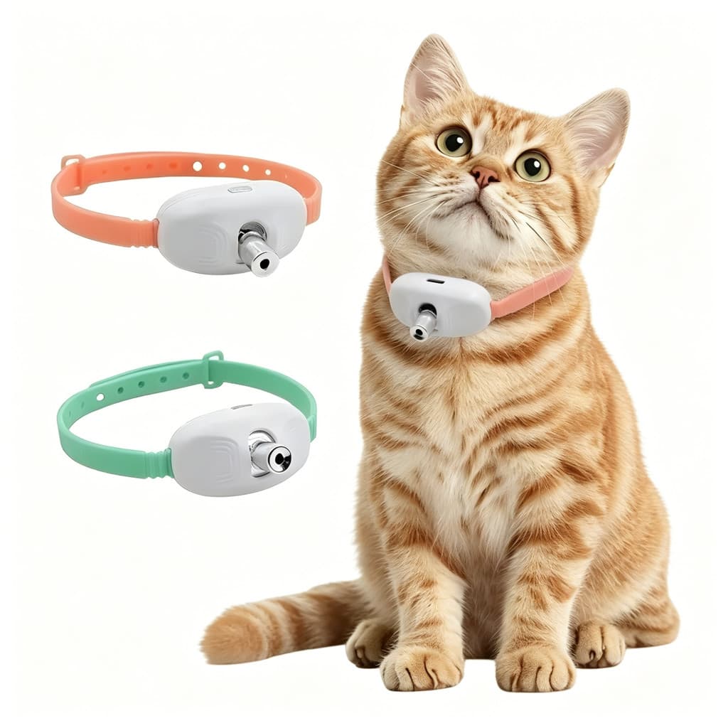 Coleira Com Laser LED USB Para Gatos, Material Seguro Portátil Recarregável, Para Diversão Interativa Sozinho