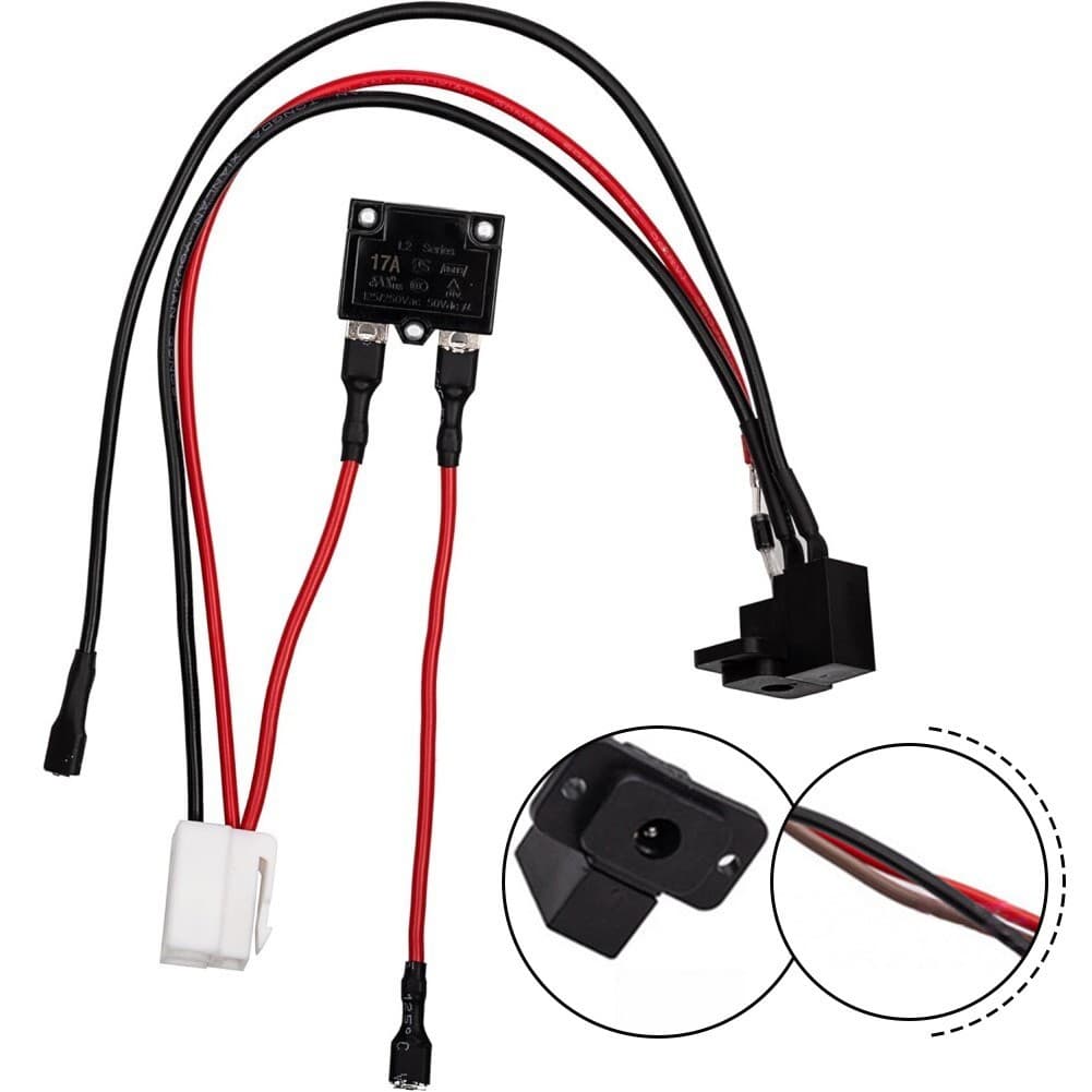 { exquisite } 6V/12V/24V Redondo Para Carregamento De Carro Elétrico Infantil Porta Tomada De Carregador Com Fio