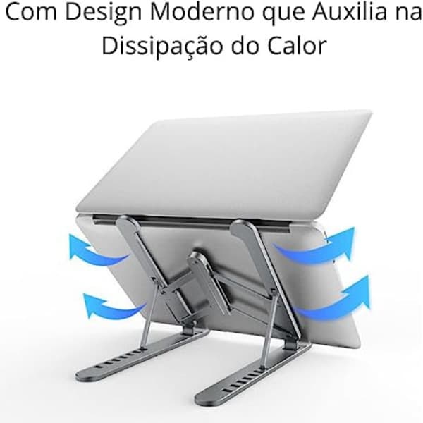 Suporte Notebook Ajustável Base Tablet Netbook Ergonômico Dobrável Regulável Leve Apoio Universal (PLÁSTICO)
