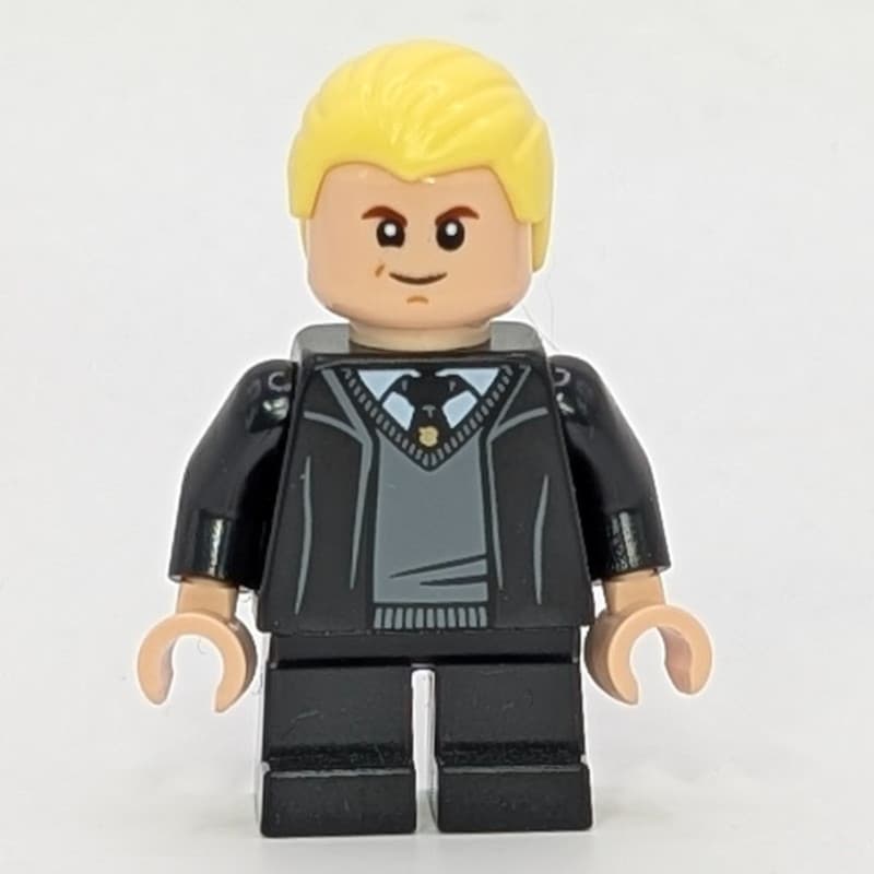 Lego Minifigure  Draco Malfoy, Black School Uniform, Short L