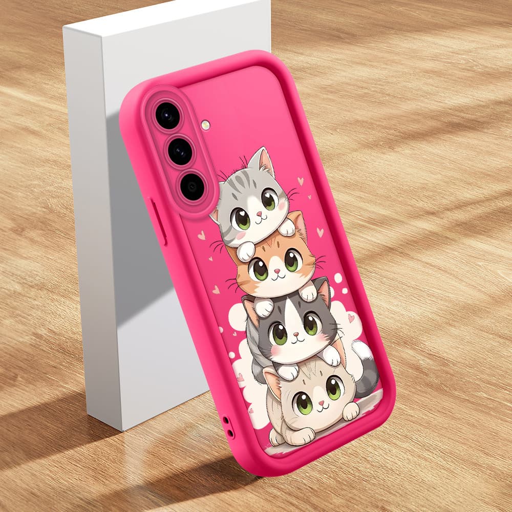 Capinha De Macia Silicone Capa Para Samsung Galaxy A56 A36 5G Capas Fofo Rosa Case Capinhas TY 2275