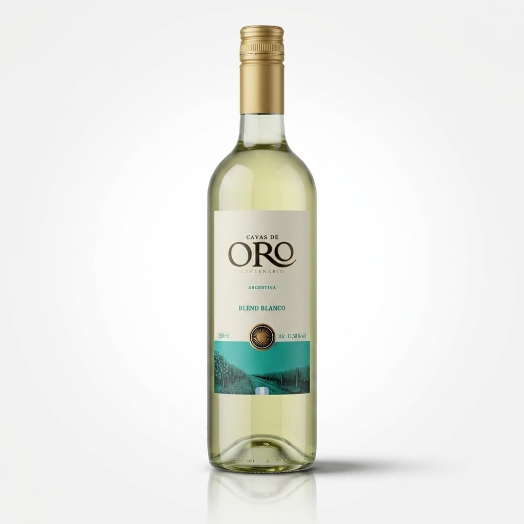 Vinho Fino Branco Seco Cavas De Oro Centenario Blend Mendoza Argentina Safra 2025 Original De 750 ML