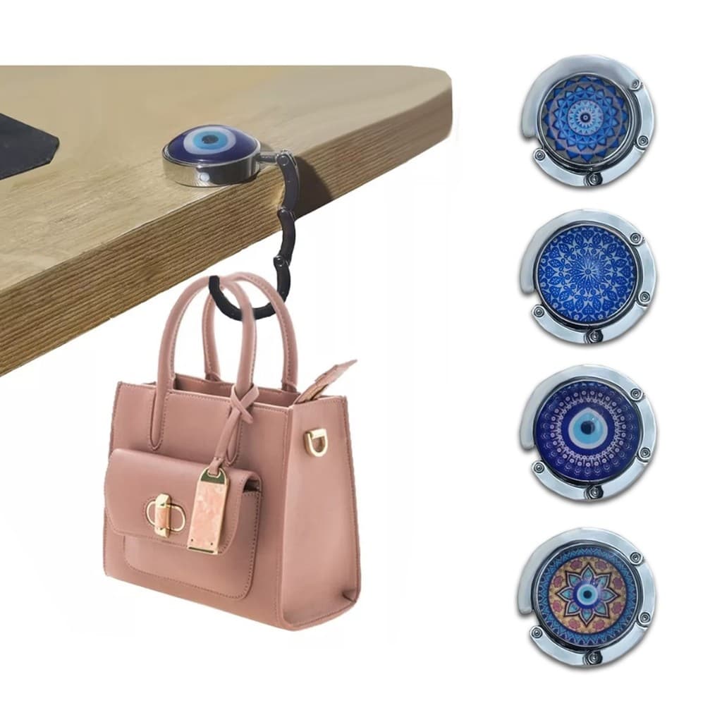 Kit 15 Suportes de Bolsa para Mesa Gancho Dobrável de Metal Portátil Articulável