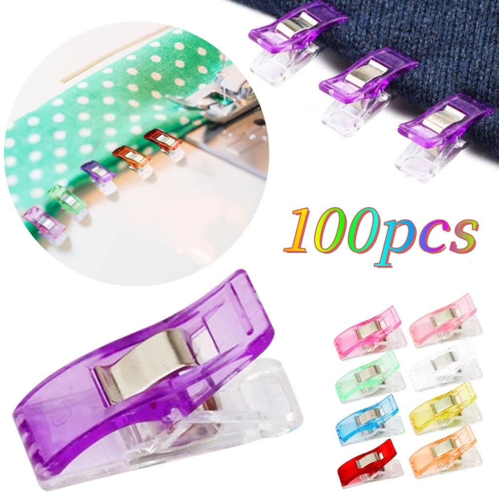 100/25 Clipes de Prendedor De Costura Plástico Gancho Multiuso Plástico para Patchwork Clolorido TOP Vendido(s) - 100pcs