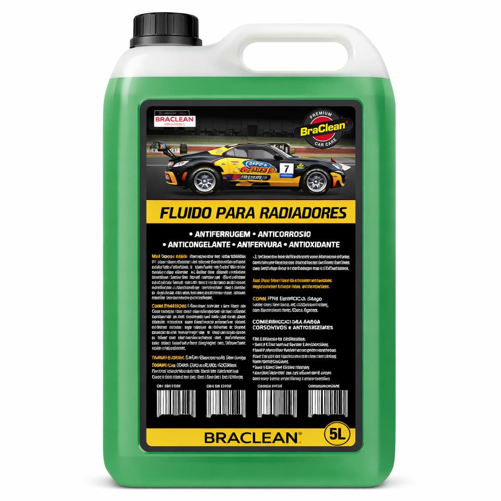 Fluido Aditivo Radiador Pronto Uso 5L Verde Arrefecimento Refrigerante Anticorrosivo Automotivo