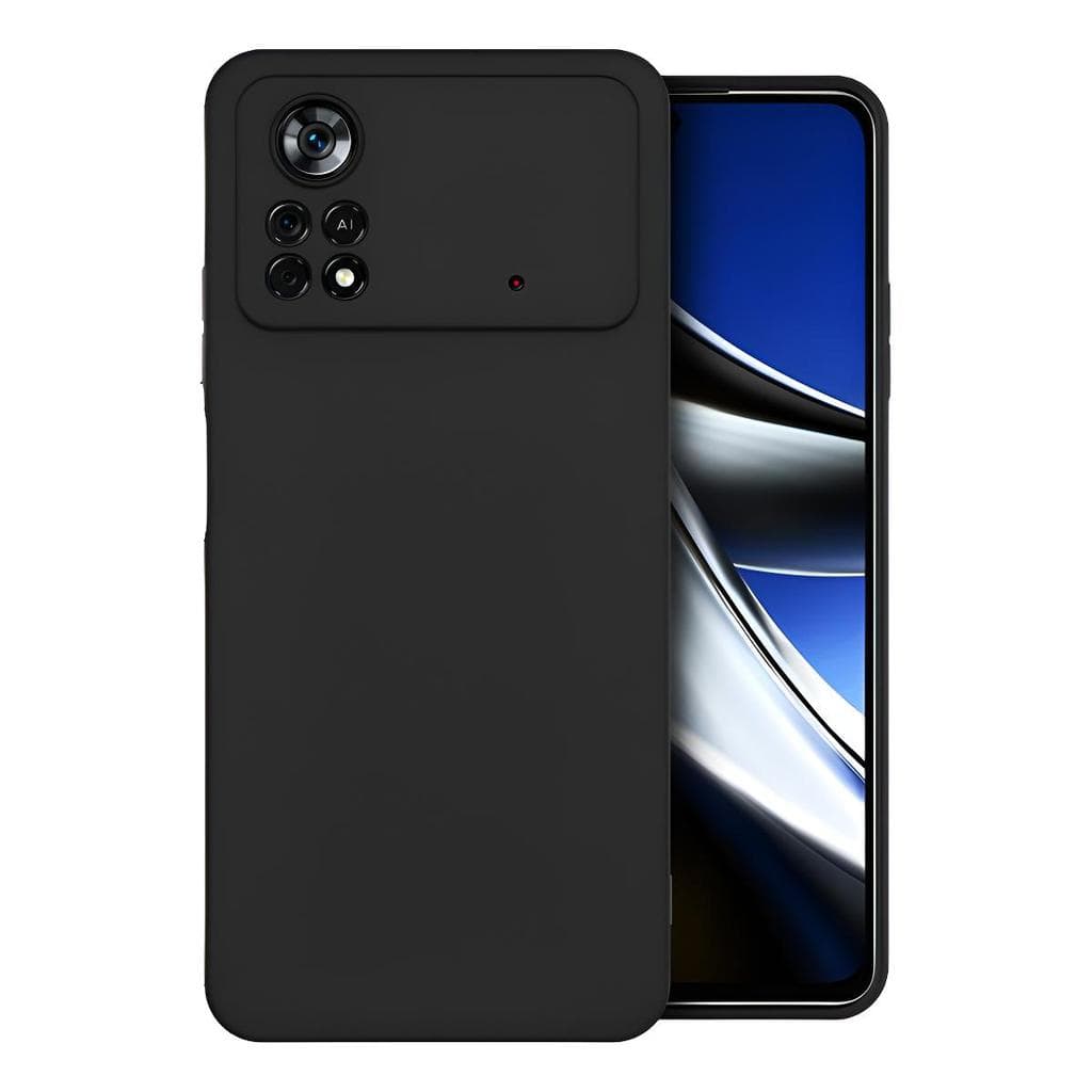 Capa Silicone Aveludada Preta Para Xiaomi Poco X4 Pro 5g