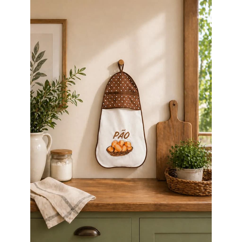 Porta Pão Oxford Estampado Decoração Cozinha Casa