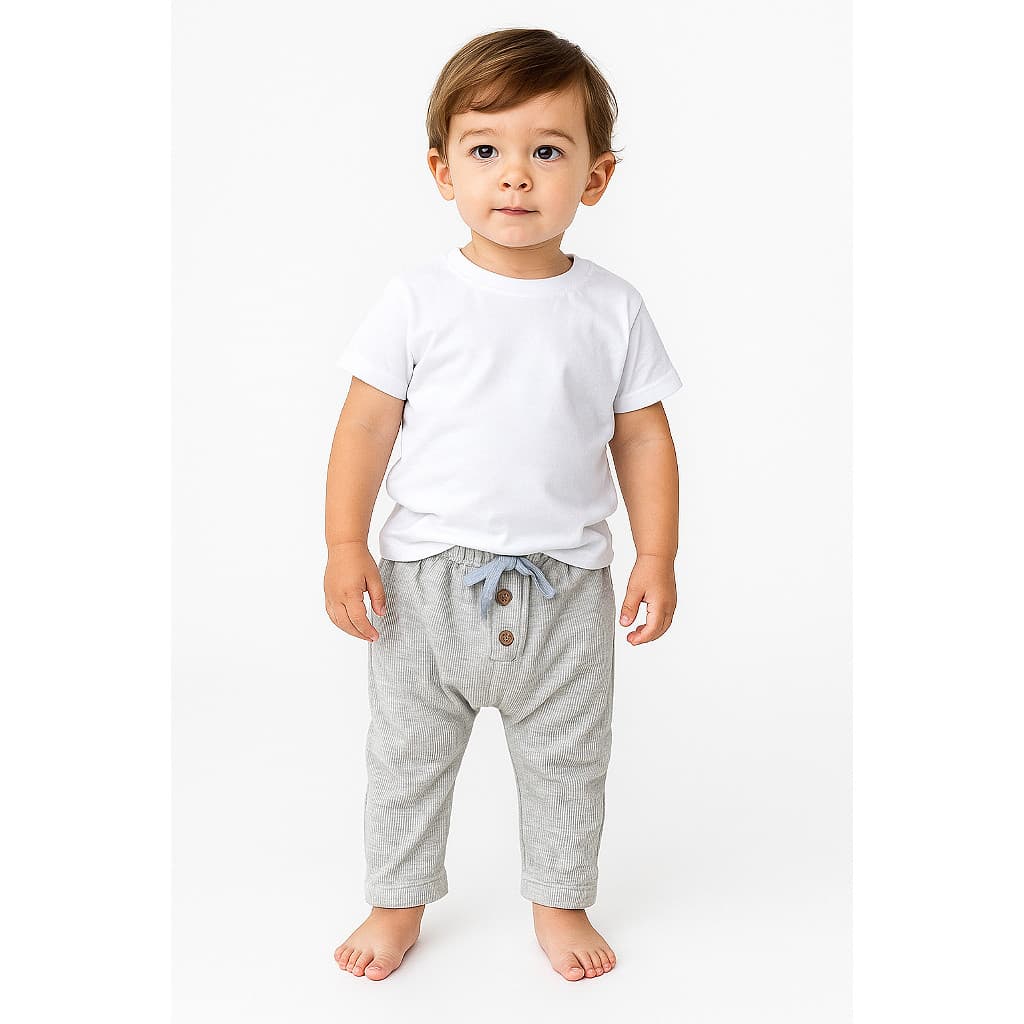 Calça Infantil Menino Canelada Mescla (2 anos)