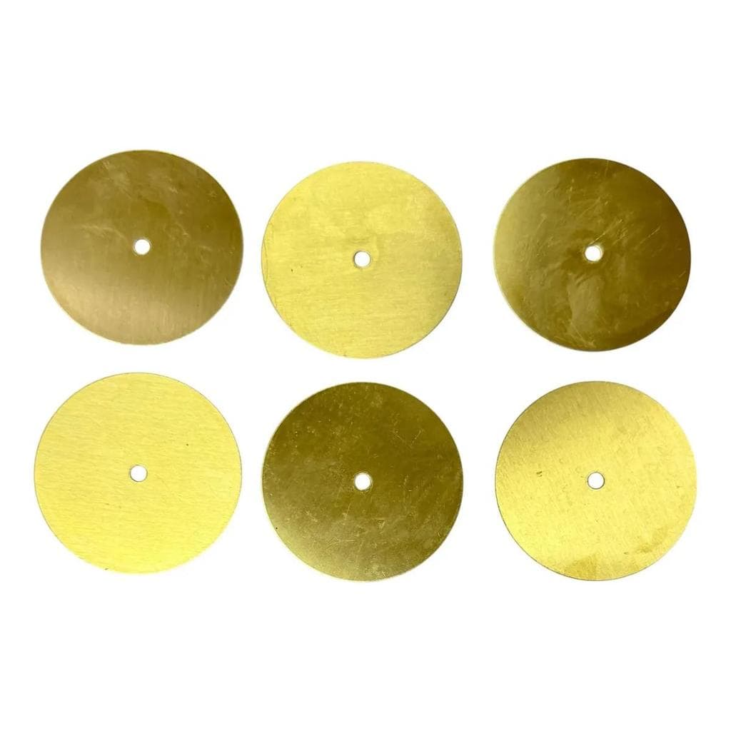Kit 6 Abafadores De Platinelas Para Pandeiro 52mm Em Latão