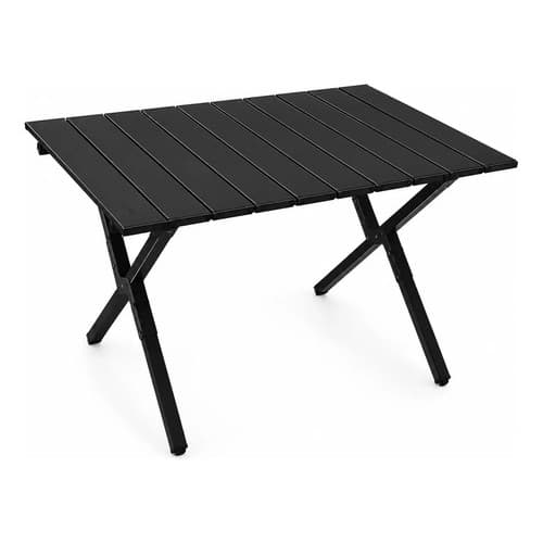 Mesa Dobrável de Camping em Aço Portátil Mesa Enrolável para Churrasco Praia Piquenique