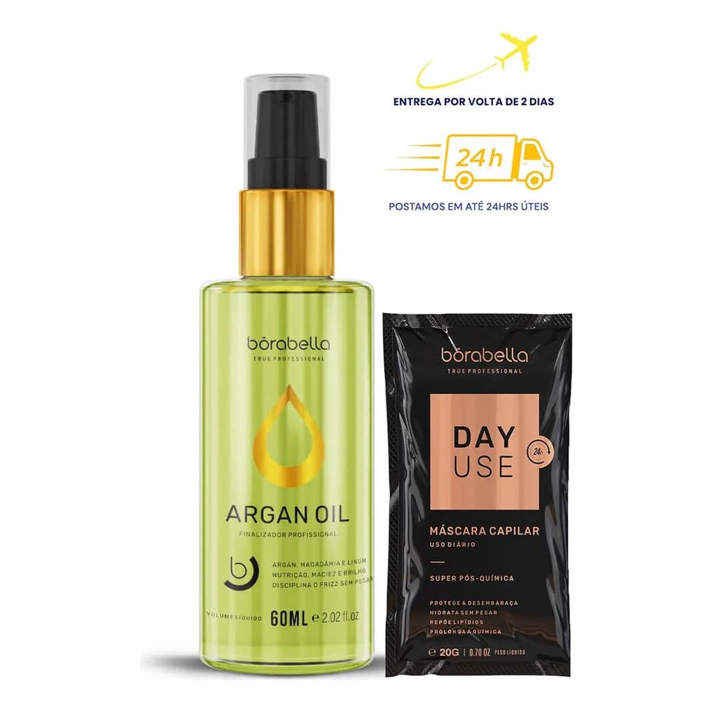 Borabella Óleo Finalizador Argan & Macadamia - 60ml