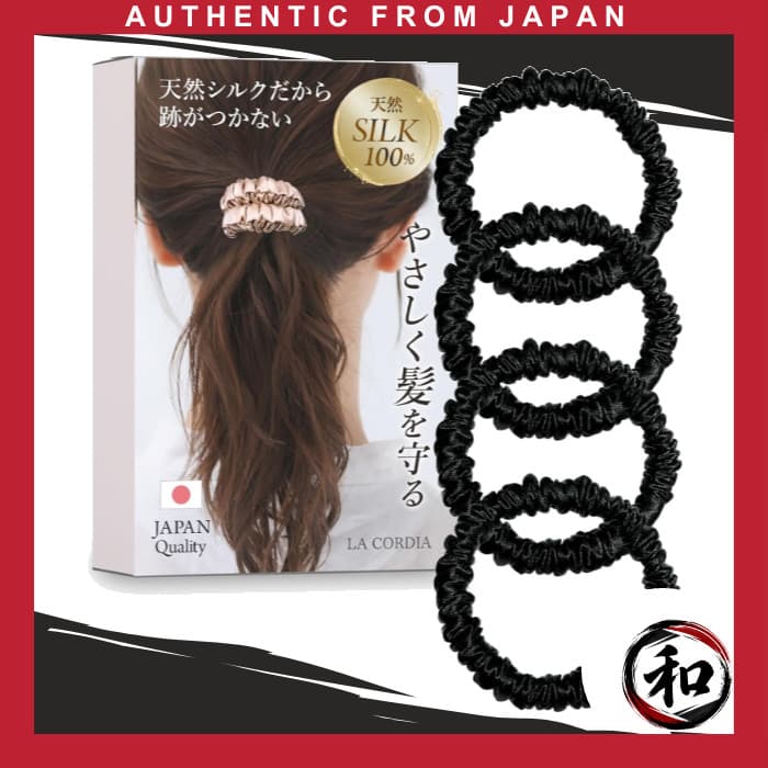 Prendedor de Cabelo Seda 100% Scrunchie sem Marca Acessório Capilar 【Direct from Japan】