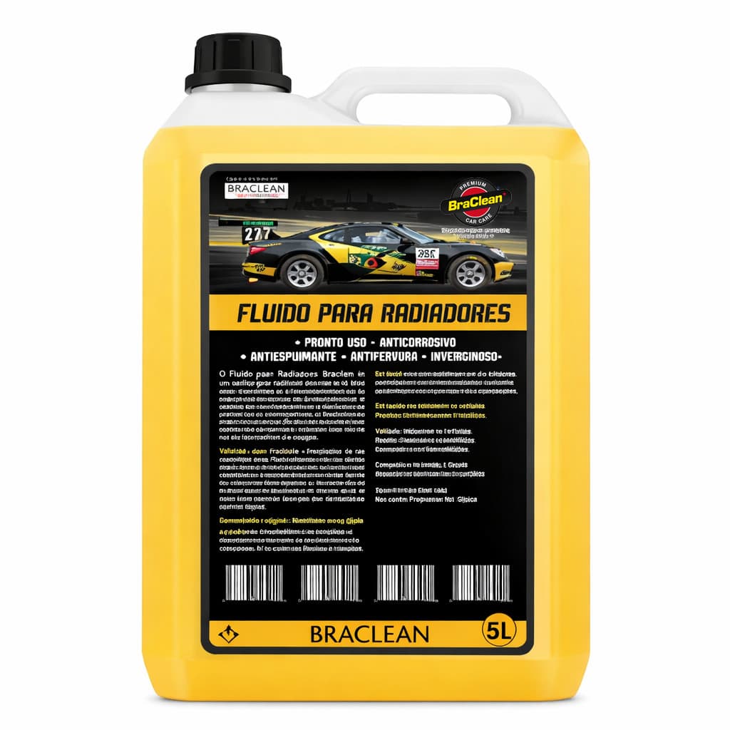 Fluido Aditivo Radiador Pronto Uso 5L Amarelo Arrefecimento Refrigerante Anticorrosivo Automotivo